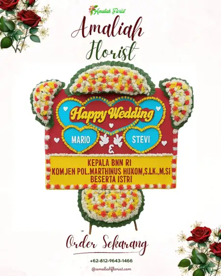 Papan Bunga Pernikahan Cirende